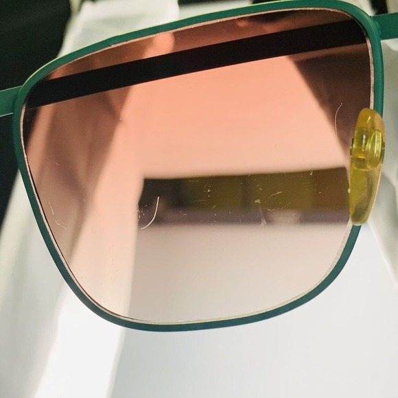 Vintage Cool-Ray Sunglasses Teal Gold Brow Bar Aviator - Picture 6 of 13